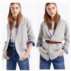 J. Crew Open Front Sweater Blazer 100% Cotton Machine Washable Business Casual